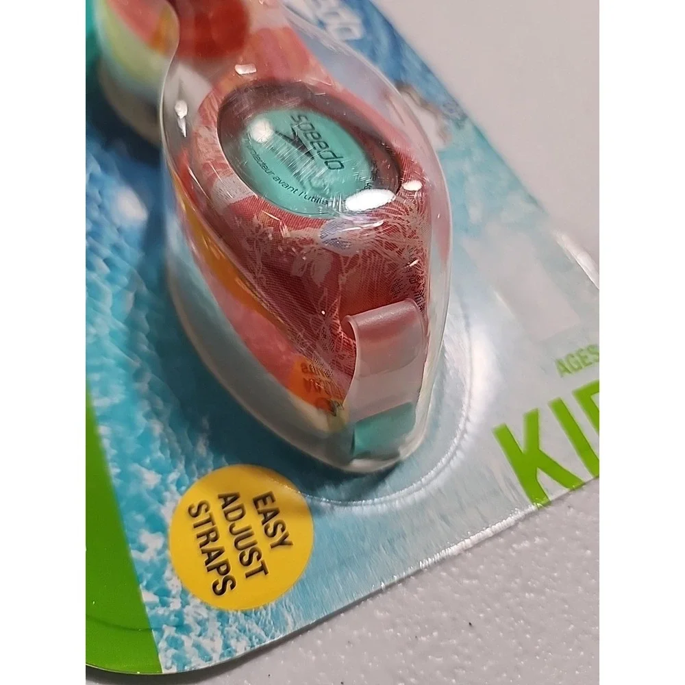 Kids Speedo Goggle Orange Age 3-6 Adjustable New In Pack